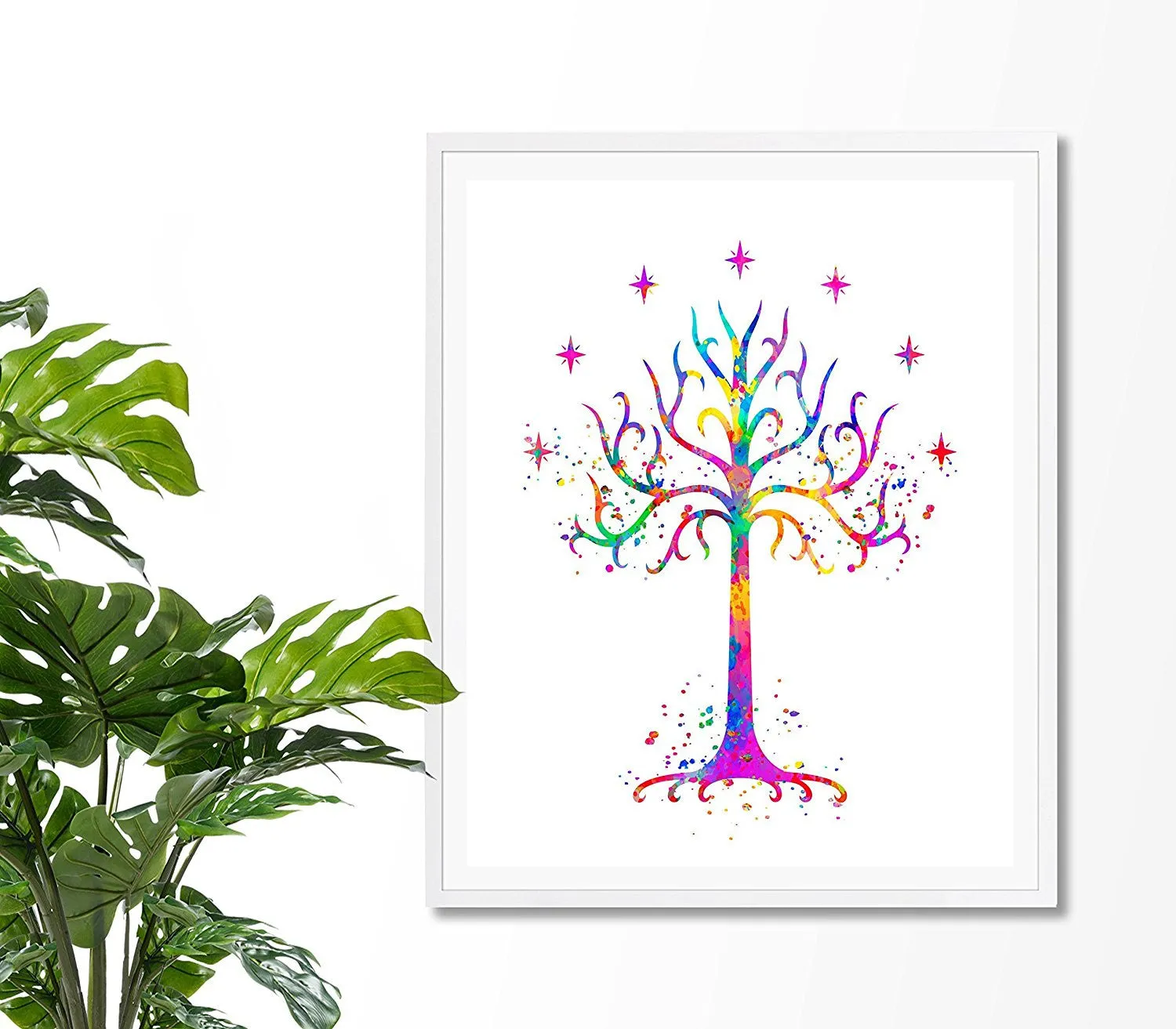Tree of Gondor Watercolor Art Print - Unframed