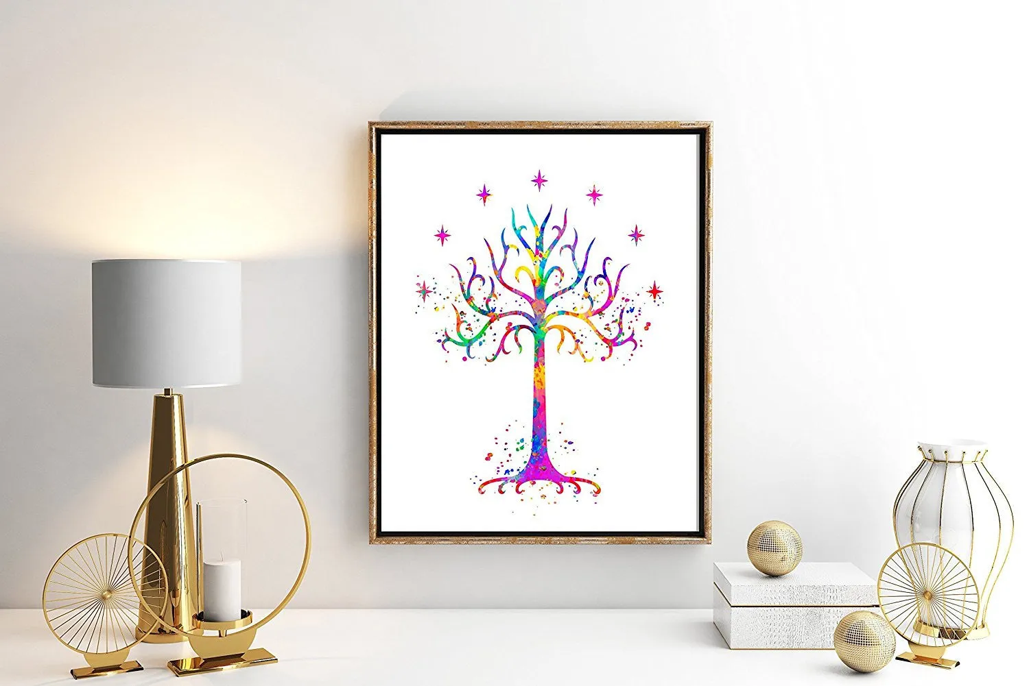 Tree of Gondor Watercolor Art Print - Unframed