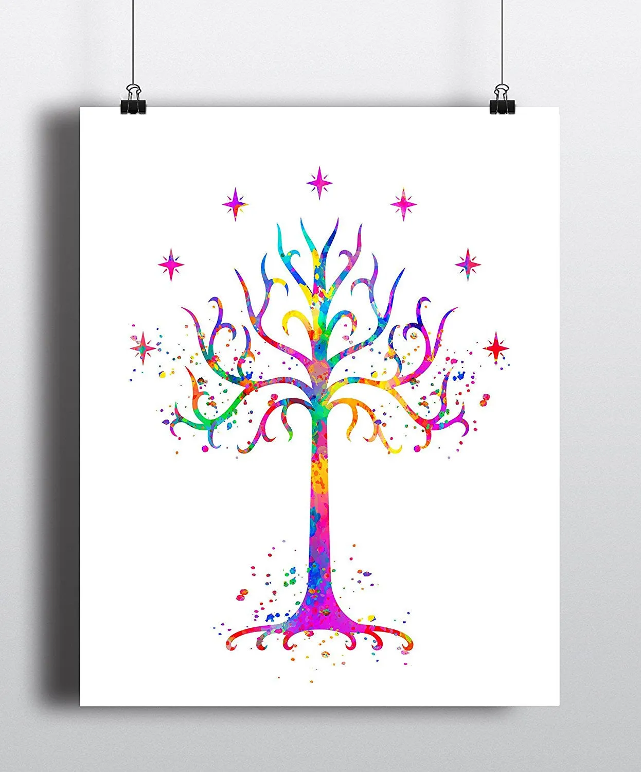 Tree of Gondor Watercolor Art Print - Unframed