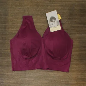 True & Co. True Everybody Women's V Neck Bra 78175732 Magenta Pink 2X