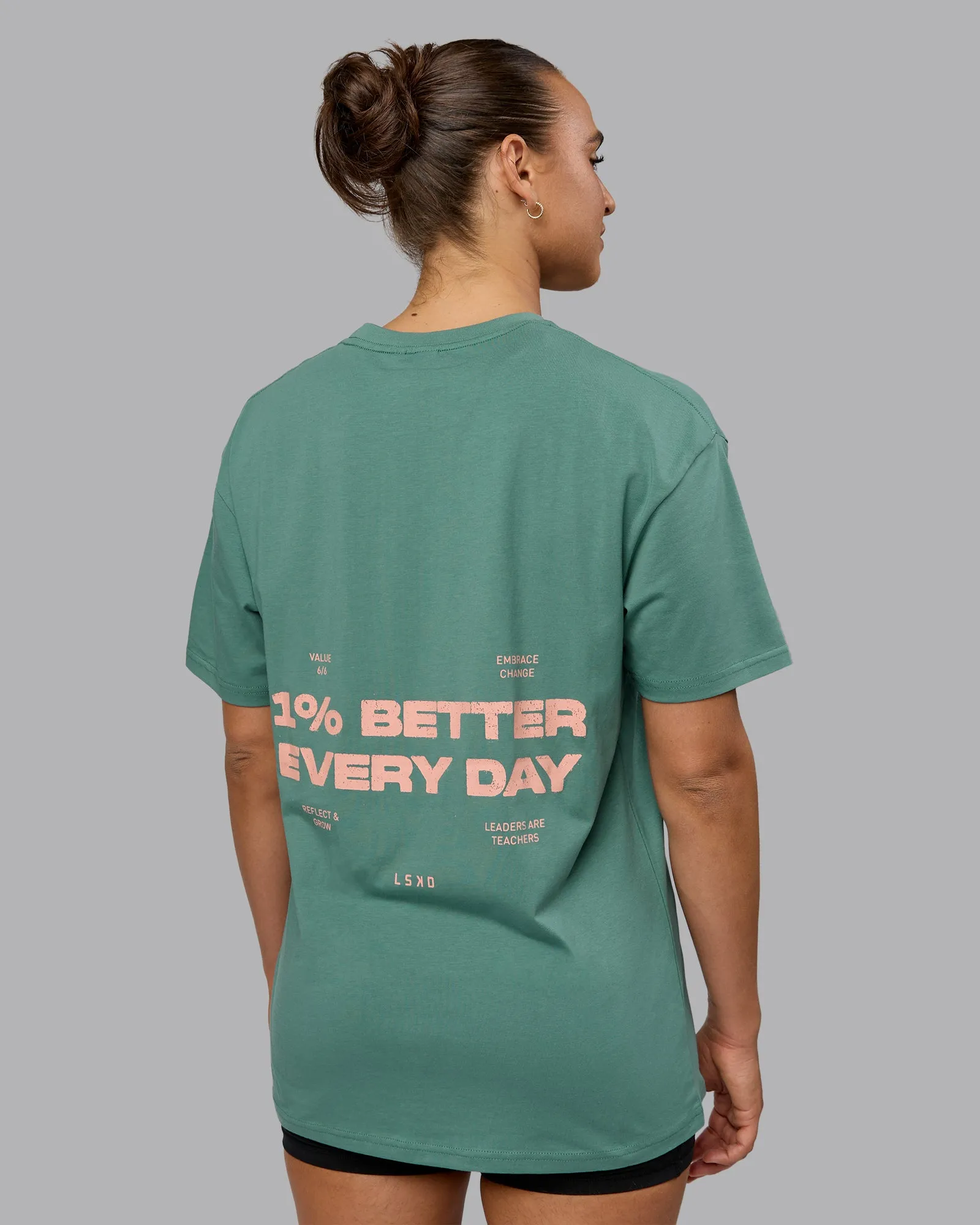 Unisex 1% Better Value Series FLXCotton Tee Oversize - Sagebrush-Mellow Peach