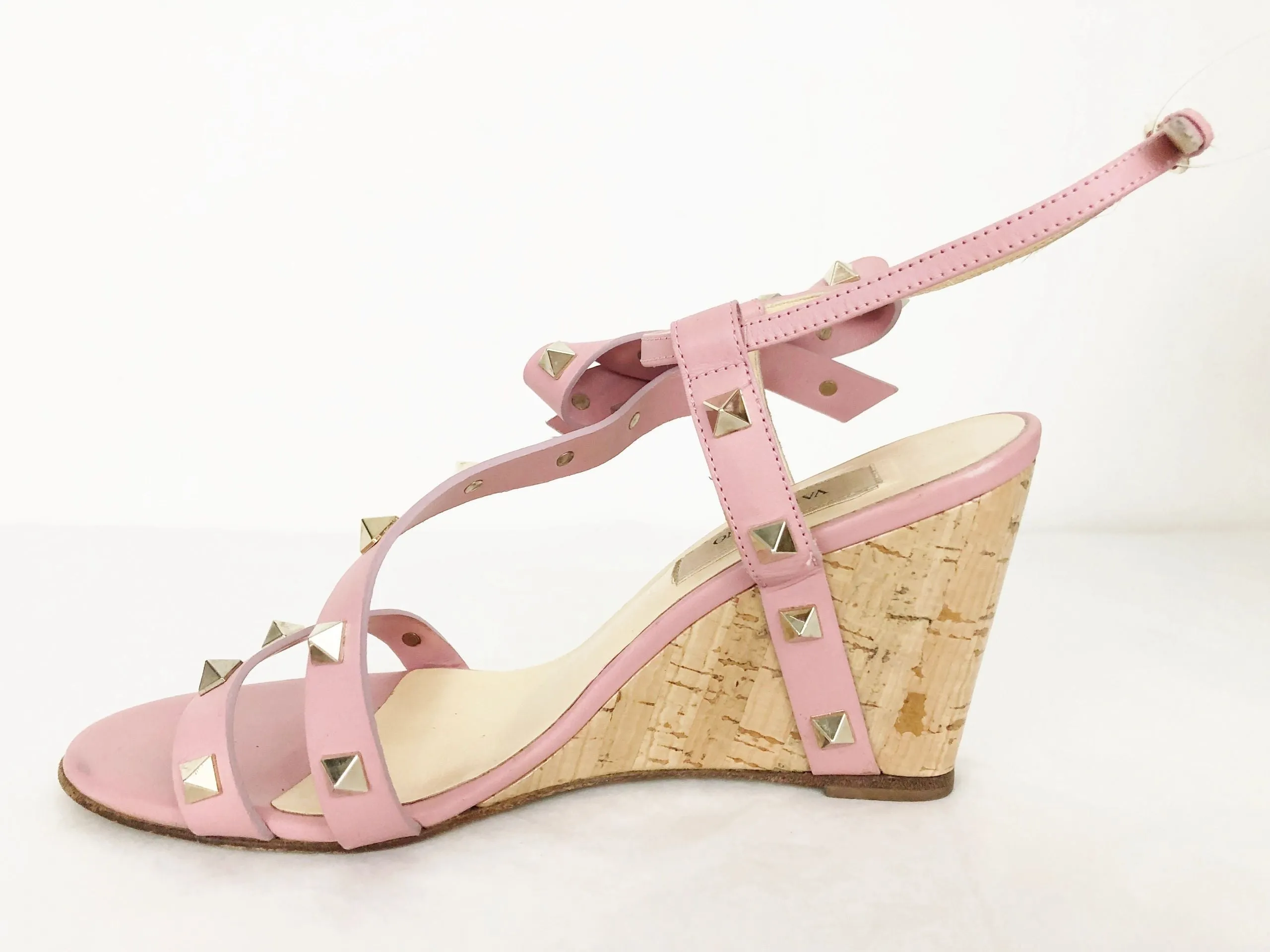 Valentino Rockstud Wedge Sandal Size 6