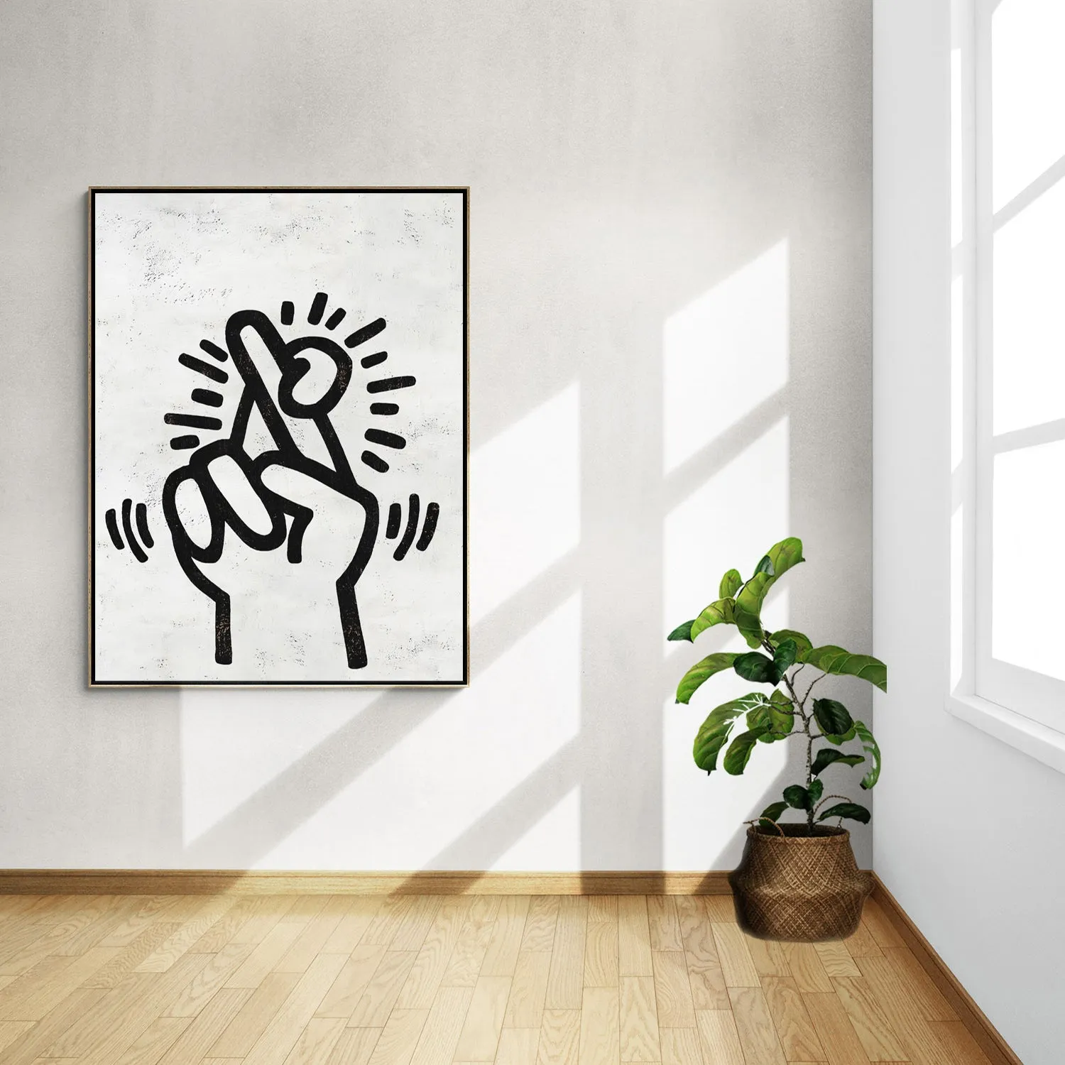 Vertical Abstract Dancing Man Painting H311V