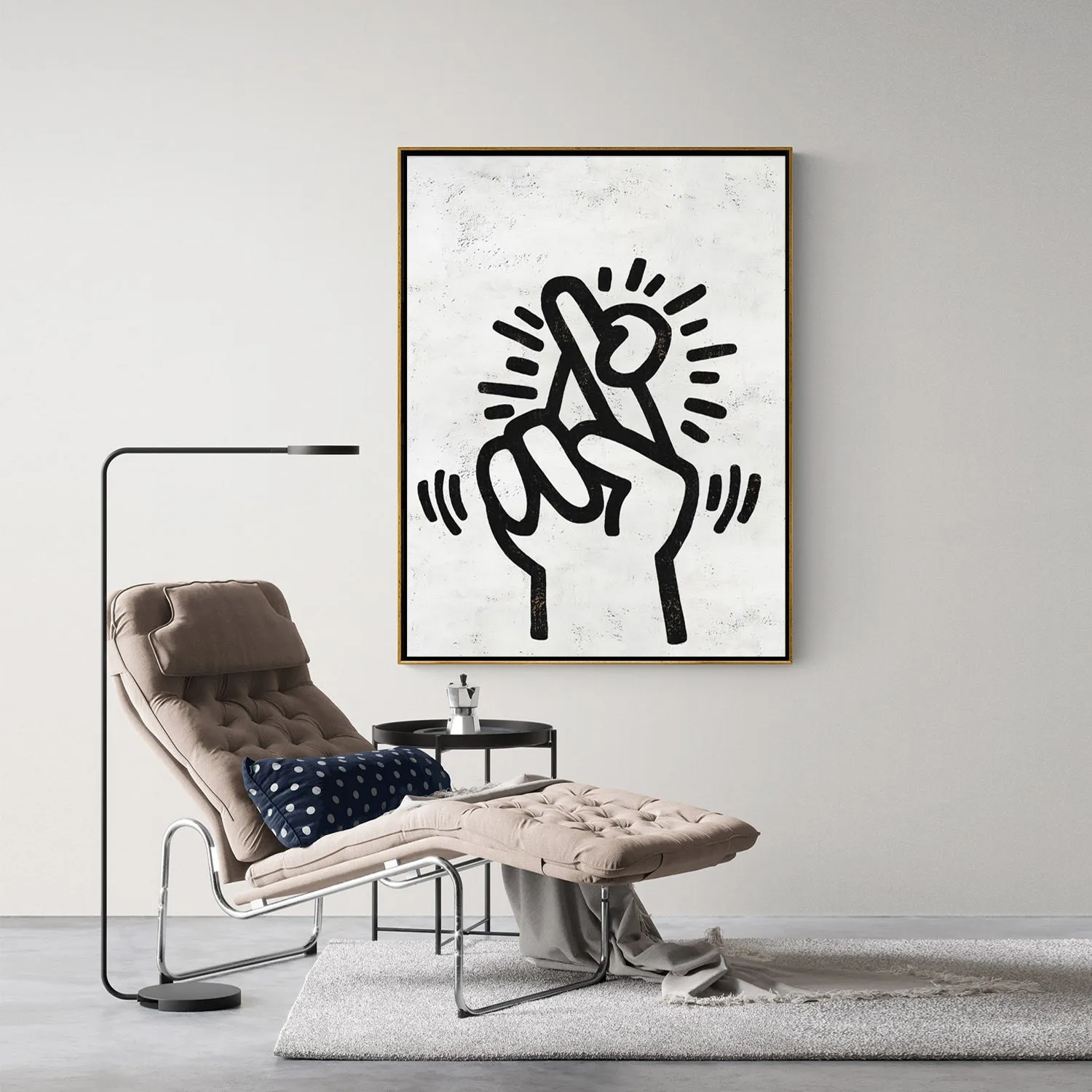 Vertical Abstract Dancing Man Painting H311V