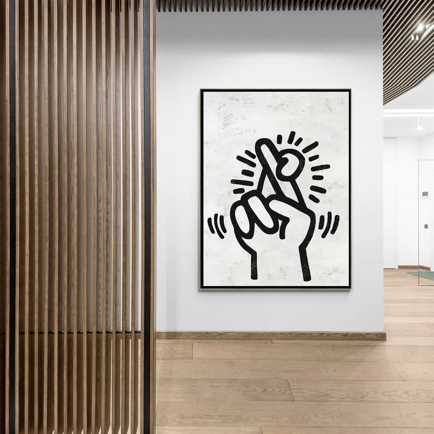 Vertical Abstract Dancing Man Painting H311V