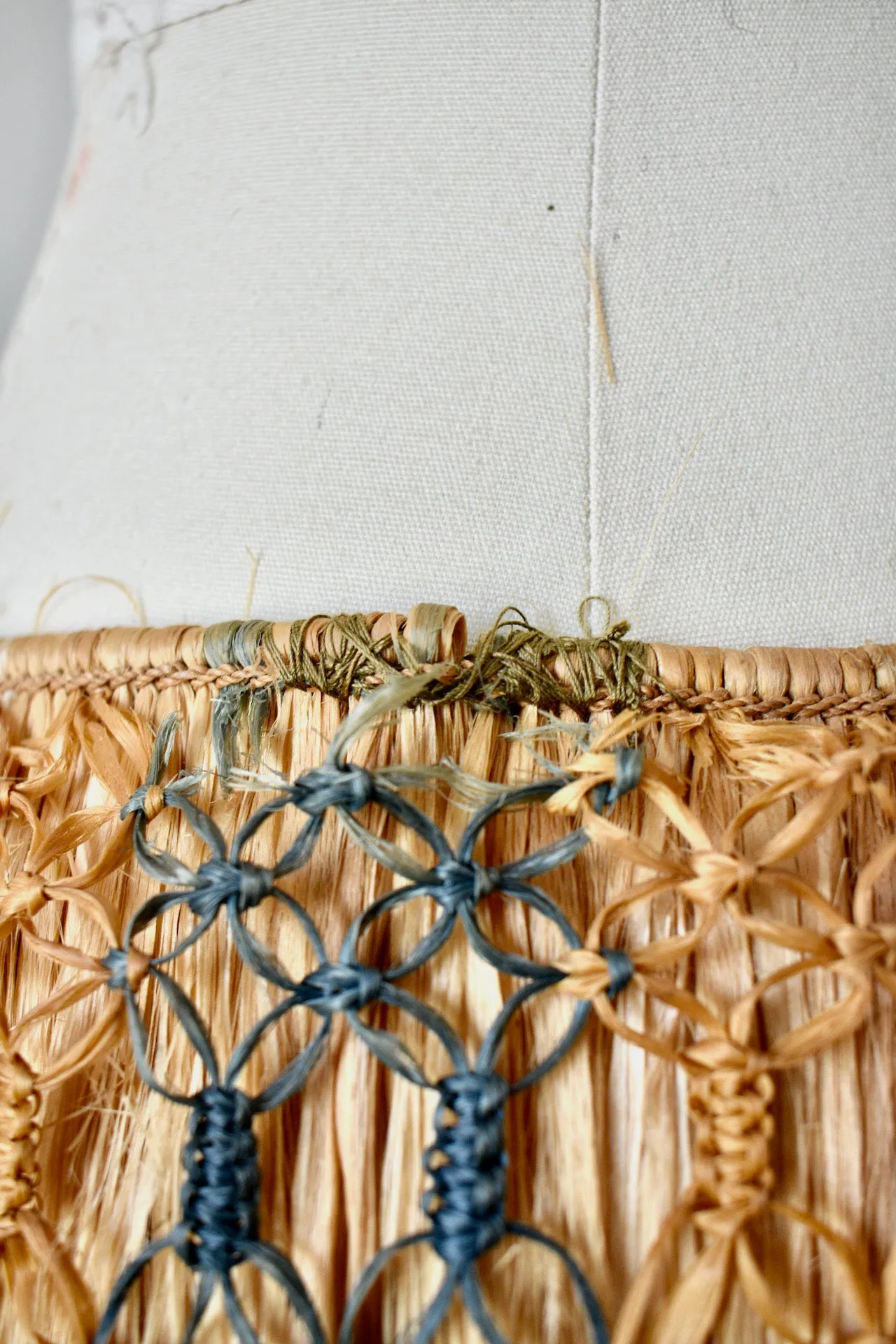 Vintage 1950s Hawaiian Tan Brown Skirt With Detailing AS IS
