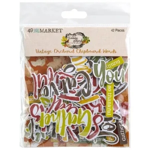 Vintage Orchard - Chipboard Words 49 & Market VO-28935