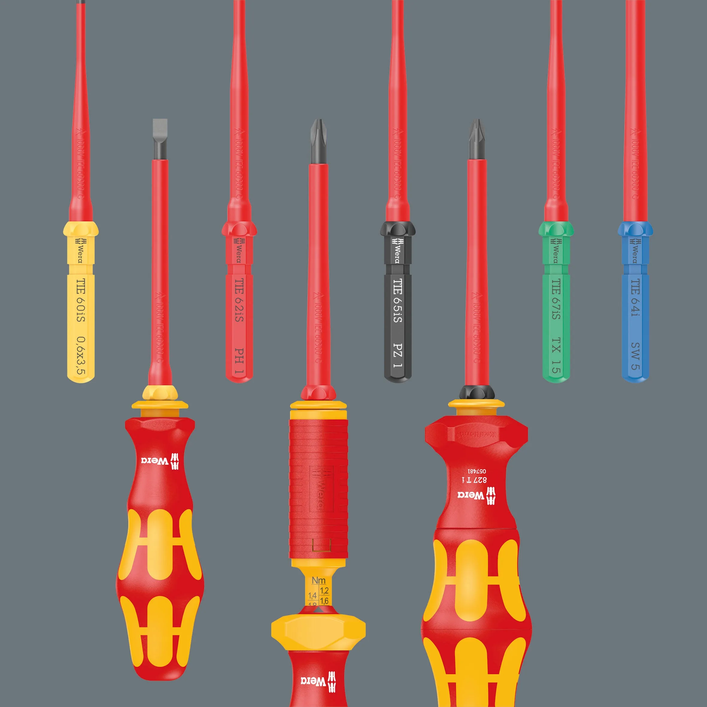 Wera - Kraftform Kompakt VDE 16 Torque 1.2-3.0 Nm Extra Slim 1 Tool Finder, 16pc - 05006609001