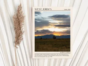 West Jordan Minimal Wall Art, Utah, USA