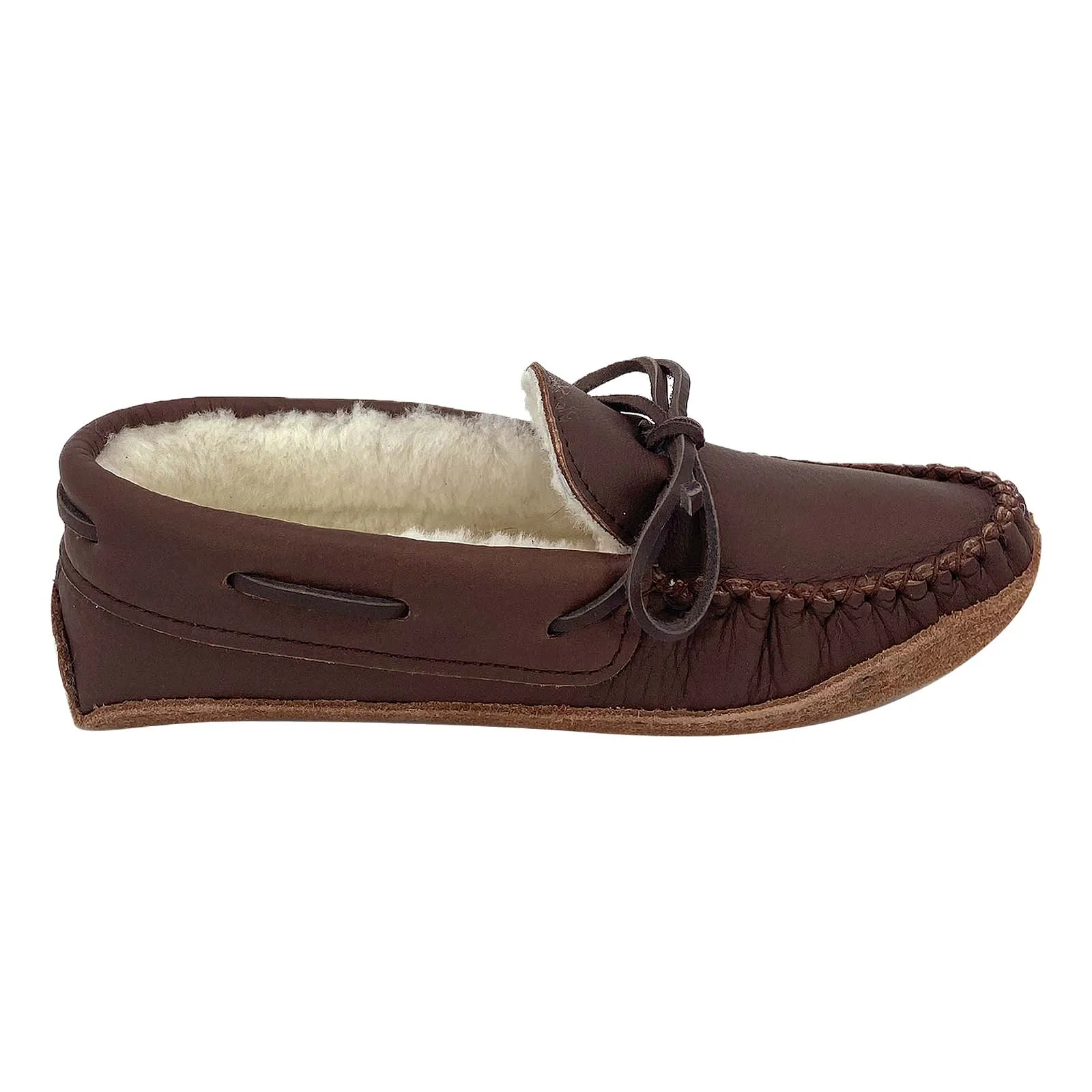 Women's Sheepskin Lined Moccasin Slippers (Clearance)