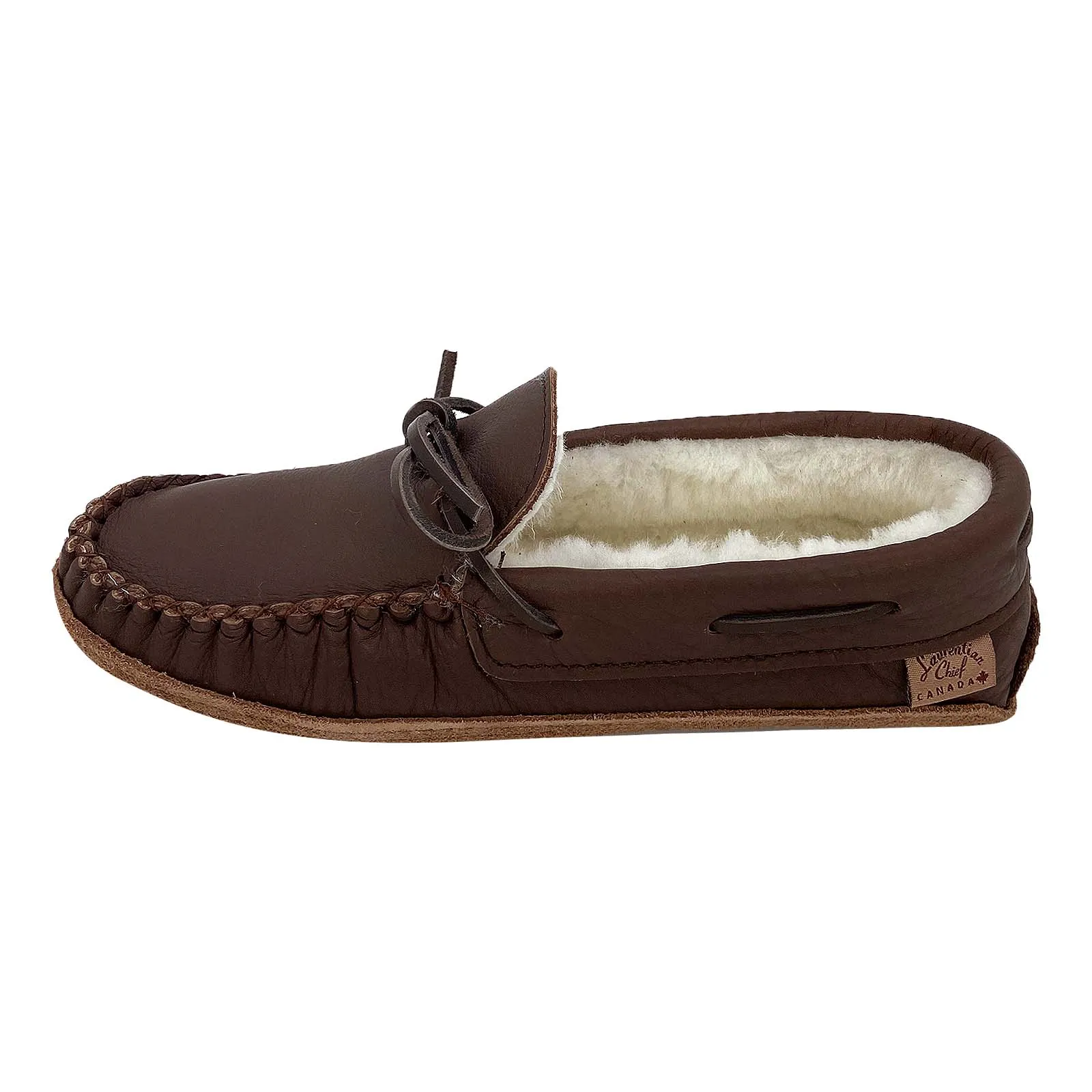 Women's Sheepskin Lined Moccasin Slippers (Clearance)