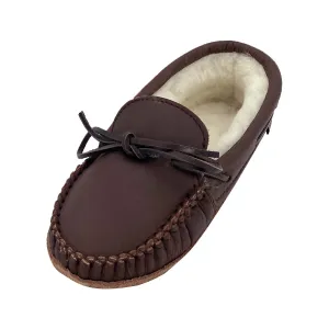 Women's Sheepskin Lined Moccasin Slippers (Clearance)