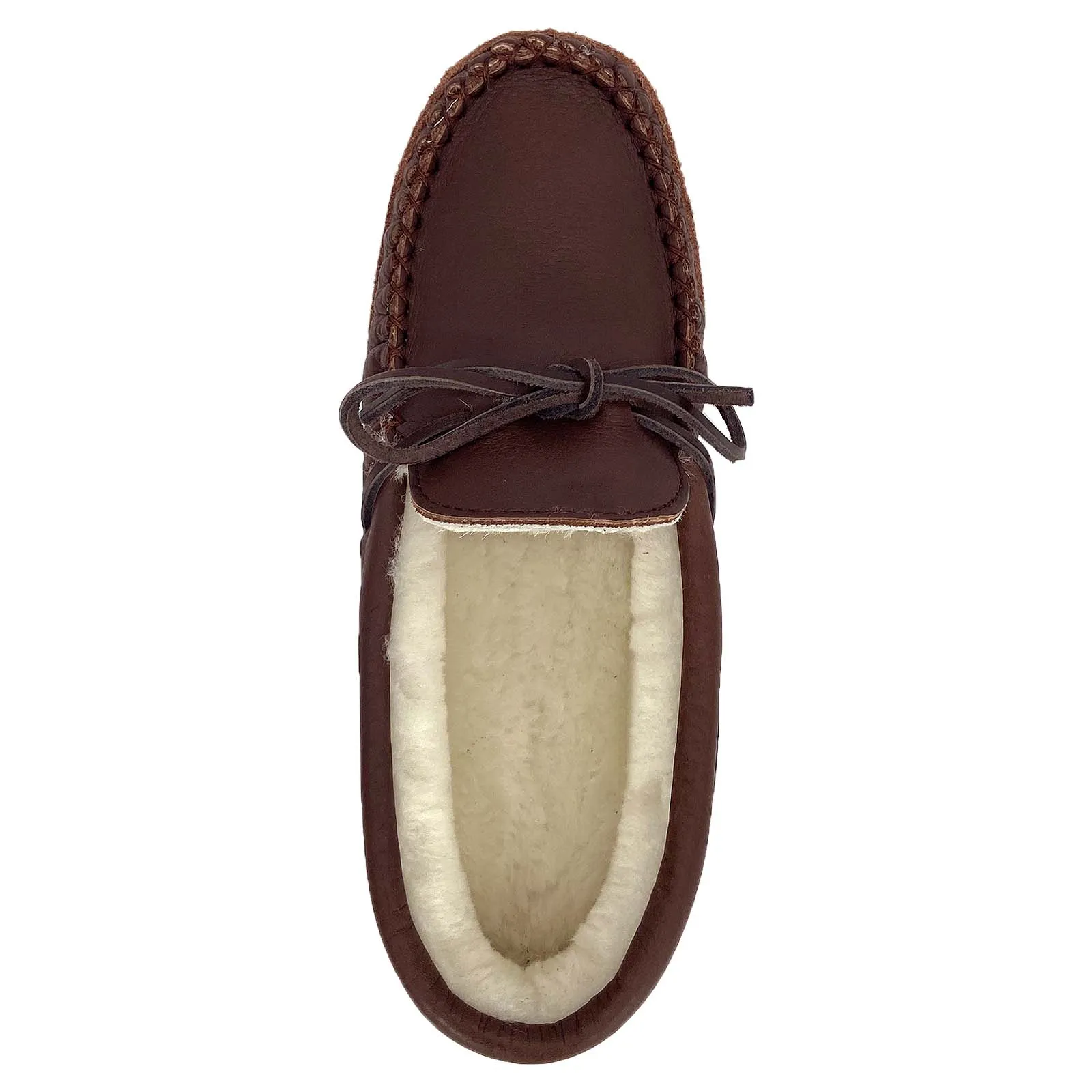 Women's Sheepskin Lined Moccasin Slippers (Clearance)