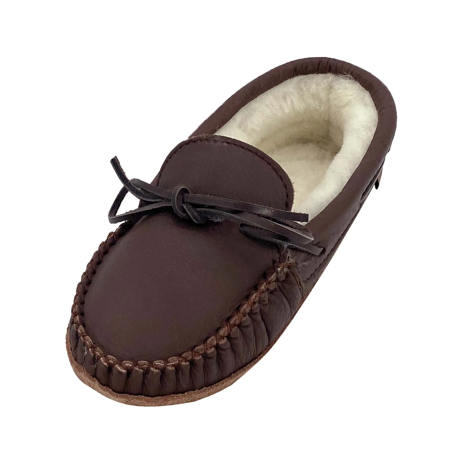 Women's Sheepskin Lined Moccasin Slippers (Clearance)
