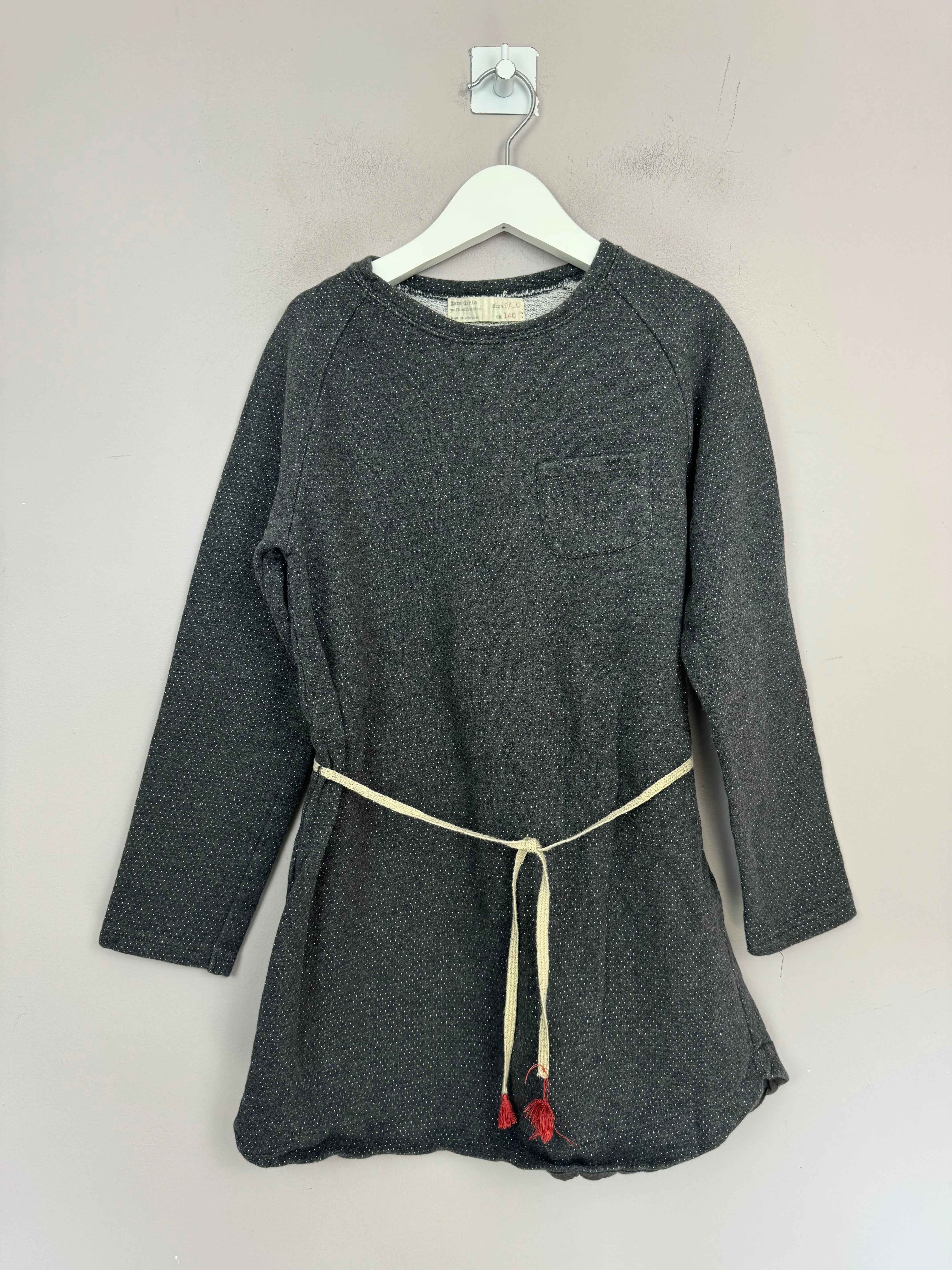 Zara Charcoal Sparkle Tunic 10y