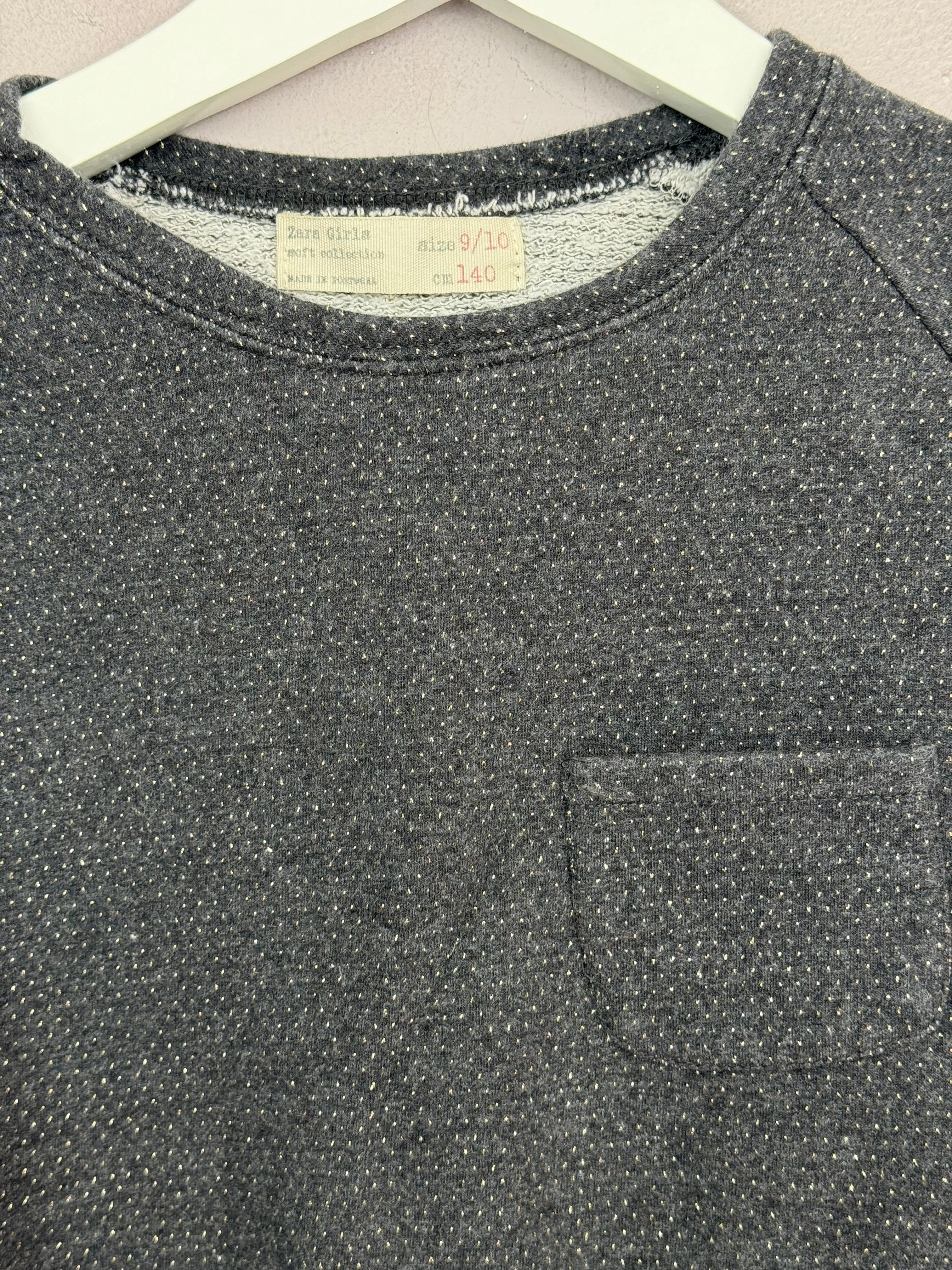 Zara Charcoal Sparkle Tunic 10y